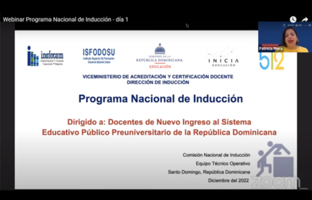 ISFODOSU participa en webinar del primer Programa Nacional de Inducción a  nuevos docentes – Isfodosu al Día